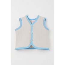 Breeze Erkek Bebek Yelek Düğmeli 0-9 Ay, Taş Taş