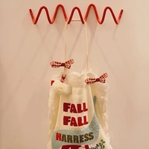 Elmpaly Mor Kanca 4'lü Minimalist Dalga Askılık - Zarif Nordik Duvar Çengeli Mor