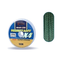 Captain Resistant Pe 4 Kat İp Misina 100mt Yeşil Standart - 0.30 Mm