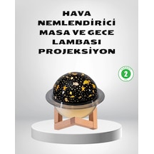 Hubrendy Tekno Usb Projeksiyon Gece Lambası Ve Hava Nemlendirici Aromaterapi Destekli, Taşınabilir