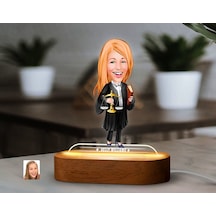 Bk Gift Kişiye Özel Avukat Karikatürlü Dekoratif 3d Biblo Led Işıklı Gece Lambası-1, Arkadaşa Hediye Kobitmeyen138298 Bk Gift