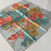 Belli Saf Twill İpek Eşarp Yeni Sezon Sura İpek Pkx0901-46381 Çok Renkli