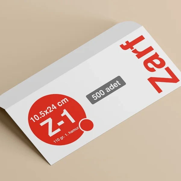 Diplomat Zarf Renkli Logo Baskılı 500 Lük Paket