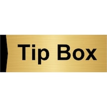 Tipbox 7x20cm Altın Renk Metal Yönlendirme Levhası