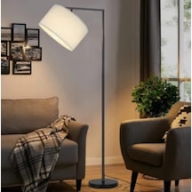 MYLIGHTS RETRO RUSTİK MODERN KREM KUMAŞ KÖŞE LAMBASI LAMBADER (EV