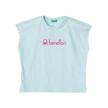United Colors Of Benetton Kız Çocuk Tshirt Ben.g21304 Mavı