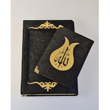 Pleksi Süslemeli Yasinli Kuran-ı Kerim Seti Siyah