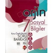 Gama Okul Yayınları 7. Sınıf Sosyal Bilgiler Orjin Konu Özetli Et