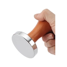 Çelik Ahşap 51 Mm Espresso Makinesi Tamperi Barista Ekipmanı Mt135 Ayarlanabilir Dimi Yok