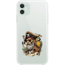 Apple Uyumlu iPhone 11 Şeffaf Kılıf Pirate 3 Tasarımlı