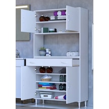 Eliusta Lora Beyaz Dolap 90 Cm Genişliği Ve 173 Cm Yüksekliği İle Dikey Depolama Ünitesi 90x173x32,5 Cm Beyaz