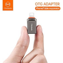 Mcdodo OT-8600 Usb To Lightning Dönüştürücü Soket- Gri﻿﻿