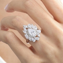 Mia Vento Effective Diamond İstanbul İhtişamı Işıltılı Gümüş Yüzük