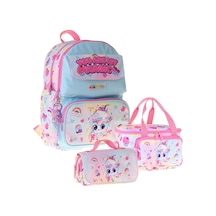 Kaukko Kids Magic Pembe Renk Kız Çocuk Üçlü İlkokul Okul Çantası Seti/takımı - Setkk-l5283a Çok Renkli