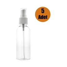 Güvenç Ambalaj 100 ml Sprey Kapaklı Dezenfektan ve Kolonya Boş Şişesi 5 Adet