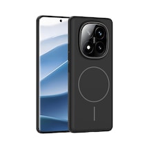 Xiaomi Redmi Note 14 Pro 4g Kılıf İnce Magsafe Kamera Yükseltili Yumuşak Silikon Pazarplus Siyah