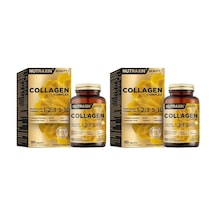 Collagen Complex Tablet 5 Tip Kolajen Tip I, Iı, Iıı, V, X + Hyalüronik Asit, Elastin, C Vitamini Cilt, Saç Ve Tırnak Desteği Şeker Ve Gluten İçermez 90 Tablet 2 Paketi
