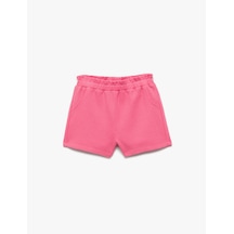 Koton Waffle Dokulu Cepli Beli Lastikli Pamuklu Basic Mini Şort Pembe 5smg40019ak Gül