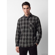 Lcw Eco Siyah Regular Fit Erkek Gömlek Ceket