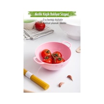Akrilik Soft Pembe Mini Pirinç Süzgeçi & Bakliyat Süzgeçi 3 Su Bardağı Ölçülü Beyaz - Çok Renkli