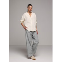 Colin's Colins Regular Fit Yüksel Bel Geniş Paça Kadın Yeşil Pantolon Cl1079162 Q1.v2 Dsg Dark Sage