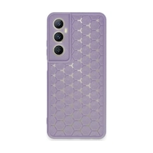 Realme C65 Kılıf Petek Silikon Kapak - Lila 0.2M-Çok Renkli