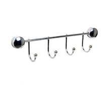 Banyo Havlu Askısı 4 Lü Duvara Monte Gümüş