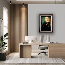 Çerçeveli Deri Atatürk Tablosu 11 Çerçeveli Tablo 61x81 Cm Diğer