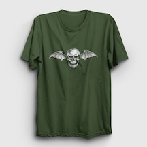 Presmono Unisex Logo Avenged Sevenfold T-shirt Haki
