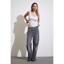 Never More Yüksek Bel Kesik Paça Wide Leg Jean Antirasit Çok Renkli