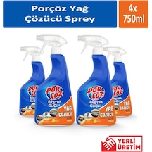 Porçöz Yağ Çözücü Sprey 4 x 750 ML