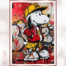 Street Snoopy - Hip Hop Tarzı Graffiti Pvc Tablo