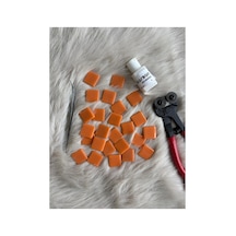 Sanatsal Mozaik Turuncu 2,5x2,5cm Mozaik Sanatı Malzeme 100gr