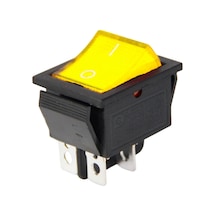 Ic-104 Geniş Işıklı Anahtar On Off Switch 4p Sarı