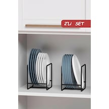 2 Adet Tabaklık Rafı Tabak Kurutmalık Mutfak Ve Tezgah Düzenleyici Bulaşıklık Organizer Standı Met Diğer
