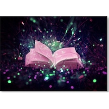 Cakasepetim Sihirli Kitap Ve Işıklar Ahşap Mdf Tablo