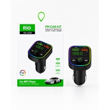 Kablosuz Araç Mp3 Çalar Fm Transmitter Type-c Girişi Ve Çift Usb Şarj Portu