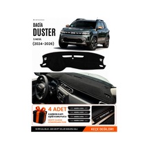 Dacia Duster 3 Nesil 2024-2026 Uyumlu Torpido Örtüsü, Torpido Kılıfı - Siyah - Da011