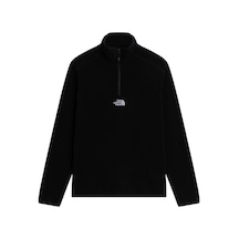 The North Face M Glacıer 1/4 Zıp - Embroıdered Logo Erkek Sweatshirt Nf0a8hrwjk31 Siyah