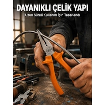 Mey İthalat Dövme Çelik Pense Ergonomik Kaymaz Saplı El Aleti -