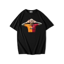 Brz Collection Unisex Oversize Icardi Baskılı T-shirt-siyah Siyah