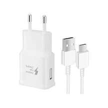Samsungsamsung 9v 1.67a 15w Hızlı Şarj Adaptörü 1.2m Usb-c Kablo S10/s9/s8/note 9/8/5/4/a50/a70/a71/a51 Uyumlu Chdistribütör Garantili