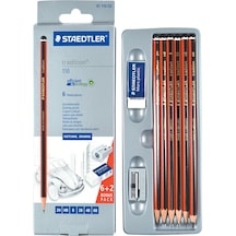 Staedtler 6'Lı Tradition Silgi Ve Kalemtıraşlı Kalem Seti 61110C6