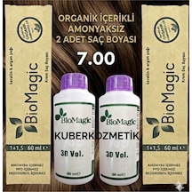Biomagic 7.00 Orta Kumral Organik İçerikli Amonyaksız Kalıcı Saç Boyası 2 Boya+ 2oksidan