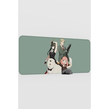 Spy Family Anime V3 - 90x40 Xxl Gaming Kauçuk Kaymaz Taban Mouse Pad Fare Altlığı