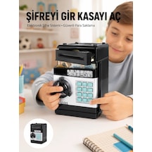 Mey İthalat Işıklı Sesli Şifreli Atm Görünümlü Kasa Kumbara Renkli