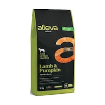 Alleva Kuzu Etli Balkabaklı Medium Maxi Irk Yetişkin Köpek Maması 12 KG