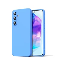 Newface Samsung Galaxy A16 5g Kılıf Nano İçi Kadife Silikon - Mavi