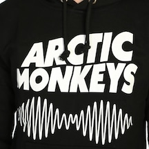 Bant Giyim - Arctic Monkeys Siyah Kapşonlu Erkek Sweatshirt Siyah