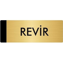 Metal Yönlendirme Levhası, Departman Kapı Isimliği Revir 5x20 Cm Altın Renk